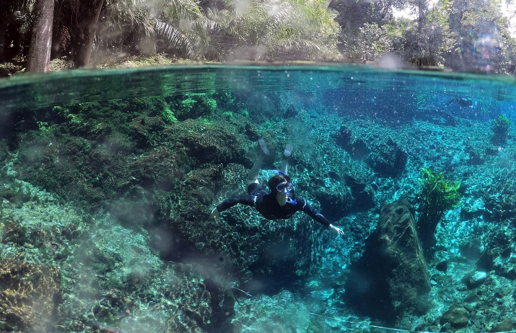 Flutua&ccedil;&atilde;o Nascente Azul - Foto: H2O Ecoturismo